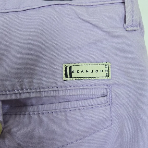 Sean John Men's Y2K Lavender Purple Classic Chino Vintage Preppy Pants 38x30